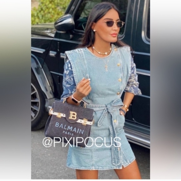 Zara Dresses & Skirts - Zara Blue women's Made In Turkey 100% cotton Denim Mini Dress Size M